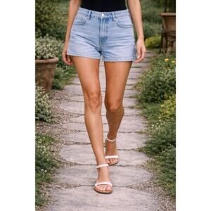 Ava & Viv Midi No Gap Waistband Shorts Denim size 20R